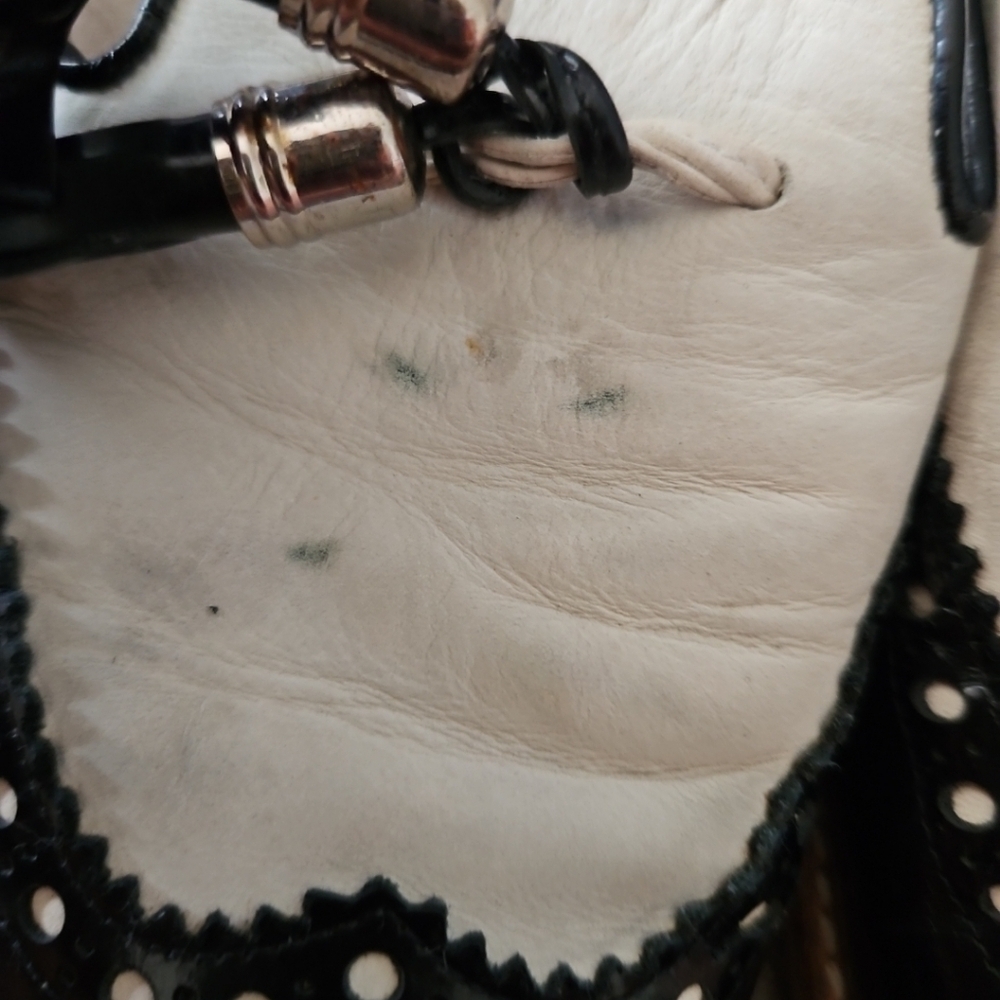 Stuart Weitzman Womens Black And White Mulething Brogue Leather Designer Mules 8 - Picture 12 of 14